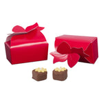 Red - Bow Top Favor Box - 2-5/8 x 1-1/2 x 1-3/16"