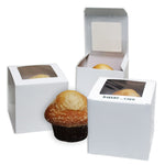 White Window - Single Cupcake Box - 4 x 4 x 4"