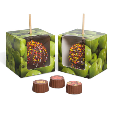 Green Apples Window - Apple Box - 4 x 4 x 4"