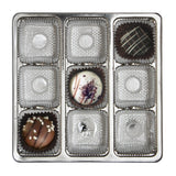 Silver - Square Candy Tray - (8 oz) 5-1/2 x 5-1/2 x 15/16"