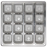 Silver - Square Candy Tray - (16 oz) 7-7/16 x 7-7/16 x 15/16"