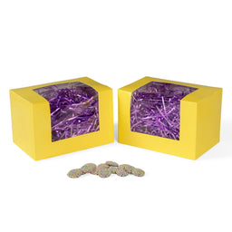 Yellow Window - Egg Mold Candy Box - (3 lb) 8 x 5-1/4 x 5-1/4" - Case/100