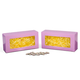 Lavender Window - Bunny Mold Candy Box - 9-3/4 x 4-7/8 x 3"