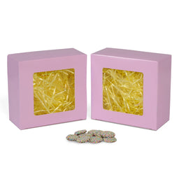 Lavender Window - Bunny Mold Candy Box - 6-1/2 x 6-1/4 x 3"
