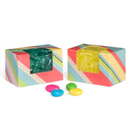 Easter Stripes - with Window - Egg Mold Candy Box - (1/4 lb) 3-5/8 x 2-3/8 x 2-3/8"