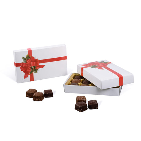 Ribbon n Holly - Candy Box Lid - (1/2 lb) 7-1/8 x 4-1/2 x 1-1/8"