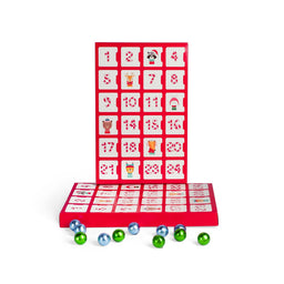 Red - Advent Calendar - 10-7/8 x 7-1/8 x 1"