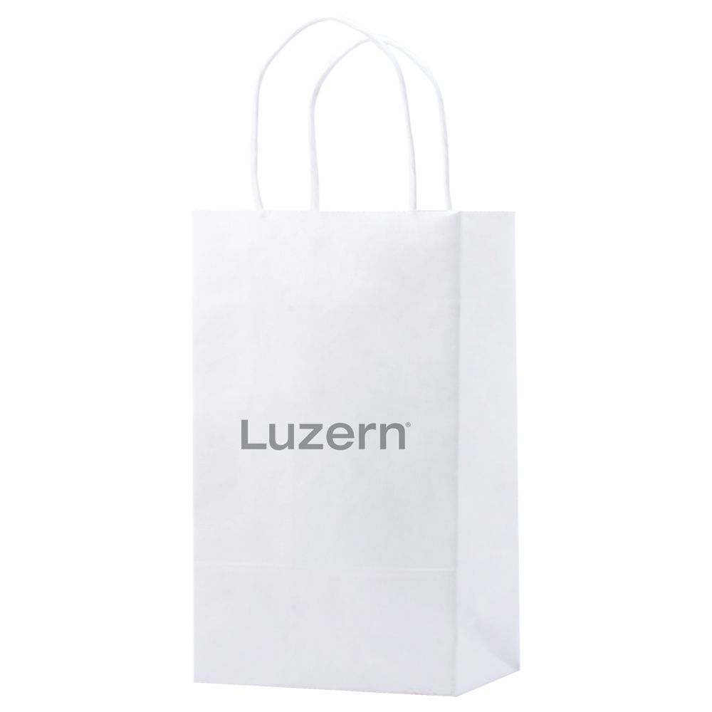 White Kraft - Shopping Bag - 5-1/2 x 3-1/4 x 8-3/8"