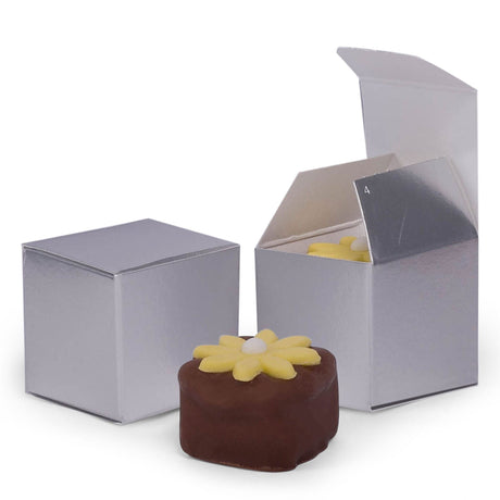 Silver - Truffle Box - 1-5/16 x 1-5/16 x 1-5/16"