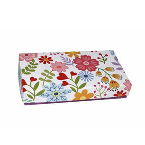 Spring Flowers - Lilac Base - Rigid Candy Box - Lid & Base - (1/4 lb) 6-1/2 x 3-1/2 x 1-1/8"
