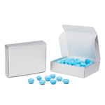 Silver Foil - Die Cut Candy Box - (1/4 lb) 4-9/16 x 3-9/16 x 1-1/4"