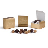 Gold Ornaments - Maxi Truffle Candy Box - 2-1/2 x 2-1/2 x 1-1/8"