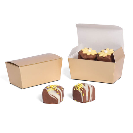 Gold Foil - Ballotin Box - (2 oz) 2-13/16 x 1-9/16 x 1-1/4"