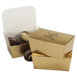 Gold Foil - Ballotin Box - (1/4 lb) 4-3/16 x 2-5/8 x 1-7/8"