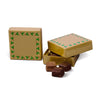 Holly & Berries Border - Candy Box Lid - (3 oz) 3-11/16 x 3-11/16 x 1-1/8"