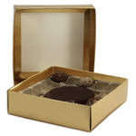 Gold Foil - Candy Box Base - (16 oz) 7-9/16 x 7-9/16 x 1-5/8"