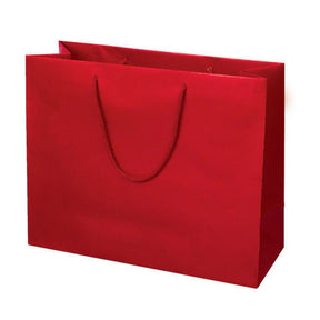 Matte Red - Matte Euro Tote - 20 x 6 x 16"