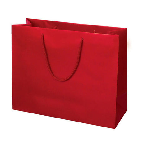 Matte Red - Matte Euro Tote - 20 x 6 x 16"