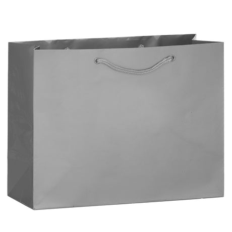 Gloss Silver - Gloss Euro Tote - 13 x 5 x 10"