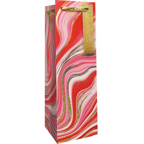 Peppermint Bark - Wine Bag - 4-1/2 x 4-1/2 x 14"
