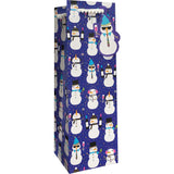 Snowman Party - Wine Bag - 4-1/2 x 4-1/2 x 14"