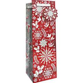 Merriment Red - Wine Bag - 4-1/2 x 4-1/2 x 14"