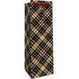Gold Holographic Plaid - Wine Bag - 4-1/2 x 4-1/2 x 14"