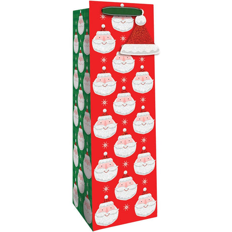 Chic Santa - Wine Bag - 4-1/2 x 4-1/2 x 14"