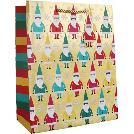 Bright Santa Gold - Gift Bag - 10 x 5 x 12-1/2"