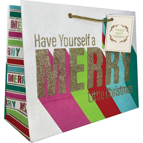 Merry Little Christmas - Gift Bag - 12-1/2 x 5 x 10"