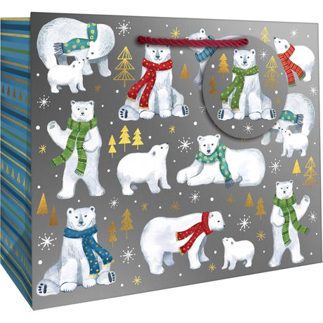Winter Bear - Gift Bag - 12-1/2 x 5 x 10"