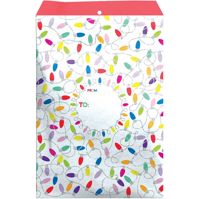 Christmas Lights White - Theme Mailing Envelope - 11 x 1/2 x 15-1/2"