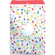 Christmas Lights White - Theme Mailing Envelope - 11 x 1/2 x 15-1/2"