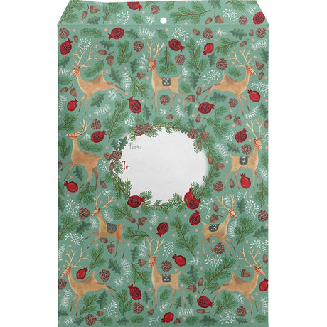 Reindeer Tapestry - Theme Mailing Envelope - 11 x 1/2 x 15-1/2"