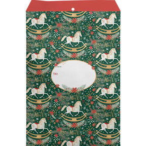 Rocking Horse Noel - Theme Mailing Envelope - 11 x 1/2 x 15-1/2"