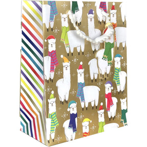 Christmas Llama - Gift Bag - 8 x 4 x 10"