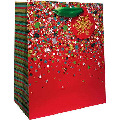 Christmas Party Red - Gift Bag - 8 x 4 x 10"
