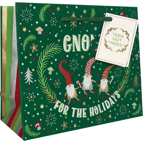 Gnome for Christmas - Gift Bag - 10 x 4 x 8"