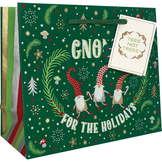 Gnome for Christmas - Gift Bag - 10 x 4 x 8"
