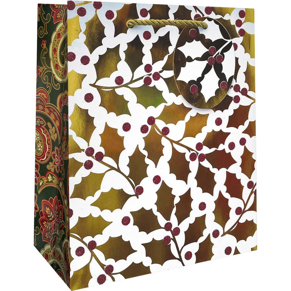 Elegant Holly - Gift Bag - 8 x 4 x 10"