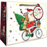 Santa Bicycle - Gift Bag - 10 x 4 x 8"