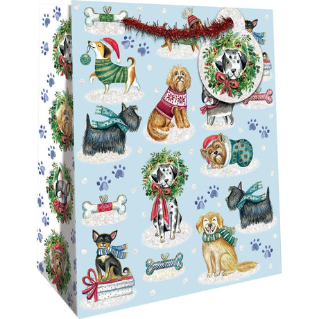 Dashing Dogs - Gift Bag - 8 x 4 x 10"