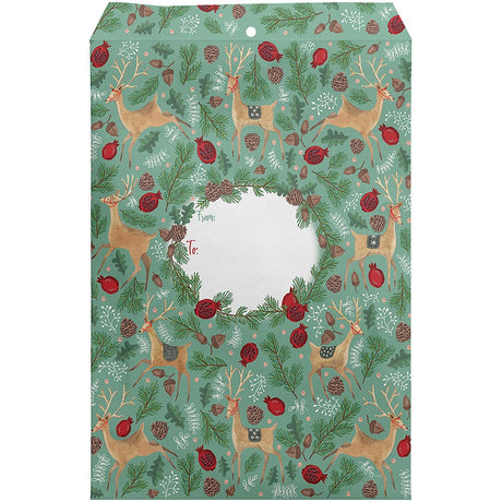 Reindeer Tapestry - Theme Mailing Envelope - 9 x 1/2 x 12"