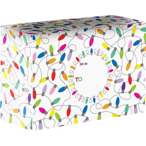 Christmas Lights White - Theme Mailing Box - 9-1/2 x 4 x 6-1/2"