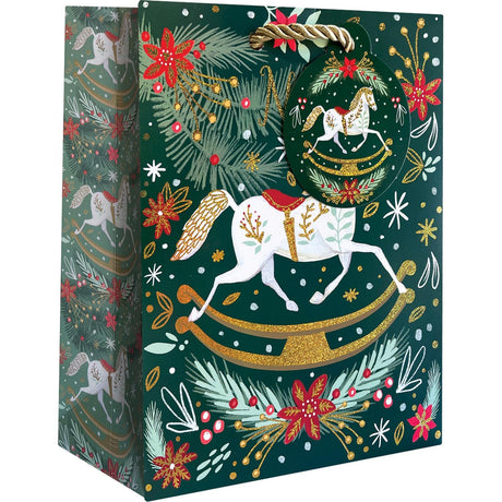 Rocking Horse Noel - Gift Bag - 6 x 3 x 7-1/2"