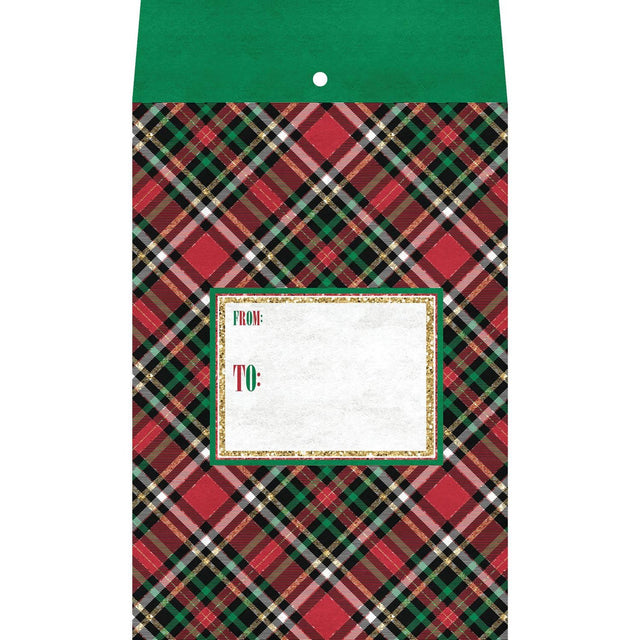 Red Plaid - Theme Mailing Envelope - 6 x 1/2 x 9-1/2"