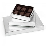 Silver Hammered Metal - Rectangle Set Up Candy Box - (6 Pc.) 4-3/4 x 3-1/4 x 1-3/16"