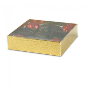 Clear/Gold - Lausanne Box - 4-1/2 x 4-1/2 x 1-3/16"