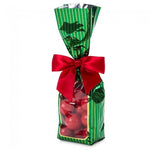 Green and Gold Striped Window - Stand Up Candy Bag - (1/2 lb) 2-1/4 x 1-7/8 x 9-1/2"