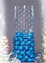 White Small Dots - Stand Up Candy Bag - (1lb) 2-3/4 x 2 x 11"